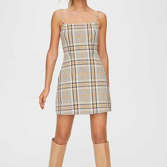 Aritzia Wilfred Isabelle dress plaid check - Picture 2 of 4